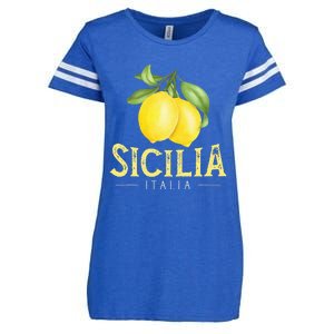 Sicilia Italia Italian Lemons Proud Sicilian Enza Ladies Jersey Football T-Shirt