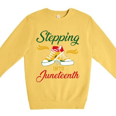 Stepping Into Juneteenth Celebration Premium Crewneck Sweatshirt