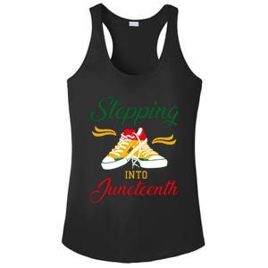 Stepping Into Juneteenth Celebration Ladies PosiCharge Competitor Racerback Tank