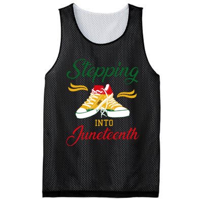 Stepping Into Juneteenth Celebration Mesh Reversible Basketball Jersey Tank