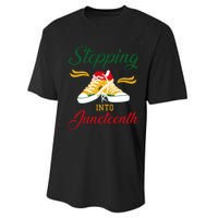 Stepping Into Juneteenth Celebration Performance Sprint T-Shirt