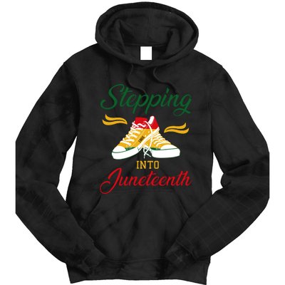 Stepping Into Juneteenth Celebration Tie Dye Hoodie