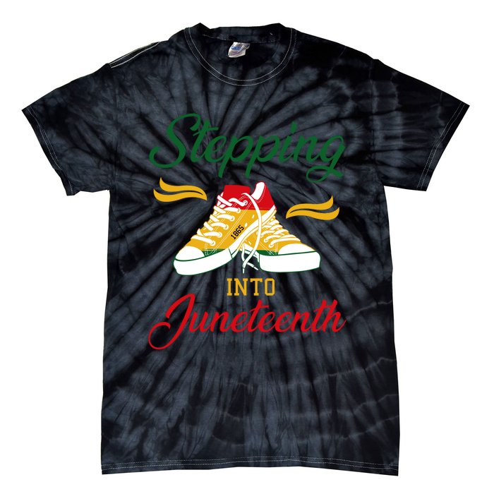 Stepping Into Juneteenth Celebration Tie-Dye T-Shirt