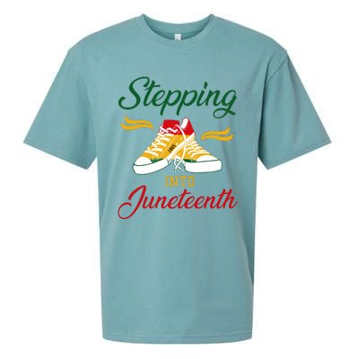 Stepping Into Juneteenth Celebration Sueded Cloud Jersey T-Shirt