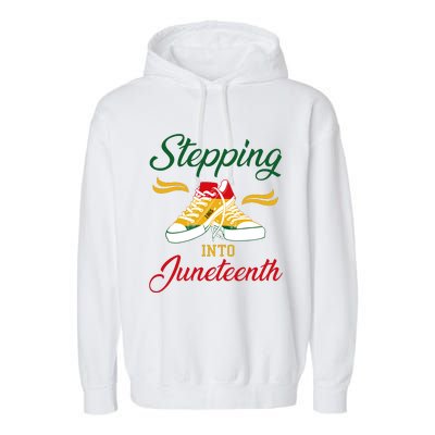 Stepping Into Juneteenth Celebration Garment-Dyed Fleece Hoodie