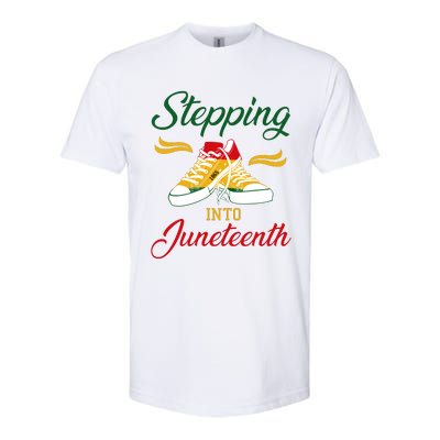 Stepping Into Juneteenth Celebration Softstyle CVC T-Shirt