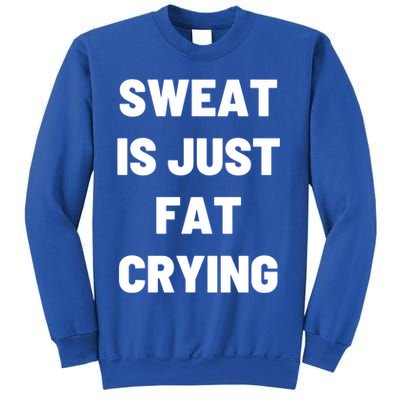 Sweat Is Just Fat Crying Funny Working Out Funny Gift Sweatshirt