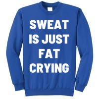 Sweat Is Just Fat Crying Funny Working Out Funny Gift Sweatshirt