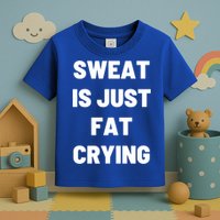 Sweat Is Just Fat Crying Funny Working Out Funny Gift Toddler T-Shirt