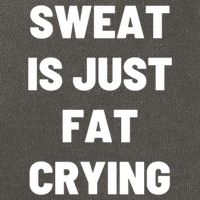 Sweat Is Just Fat Crying Funny Working Out Funny Gift Cotton Canvas Backpack