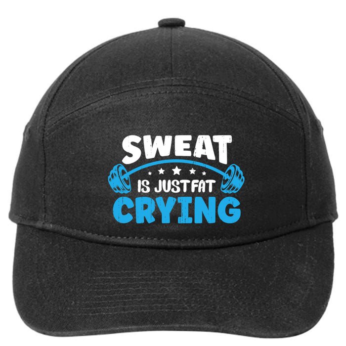 Sweat Is Just Fat Crying Workout 7-Panel Snapback Hat