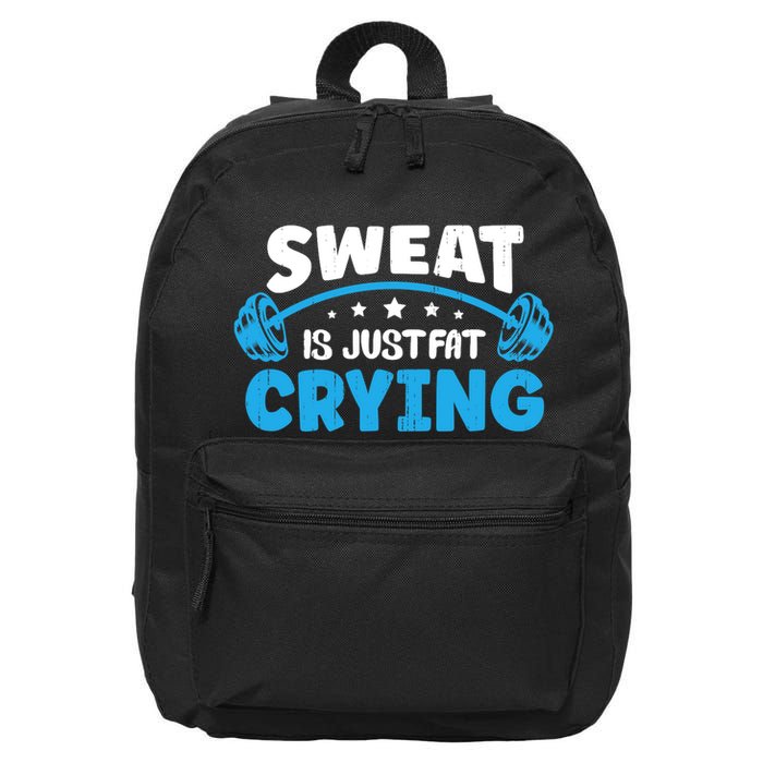 Sweat Is Just Fat Crying Workout 16 in Basic Backpack