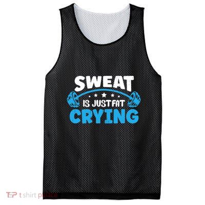 Sweat Is Just Fat Crying Workout Mesh Reversible Basketball Jersey Tank