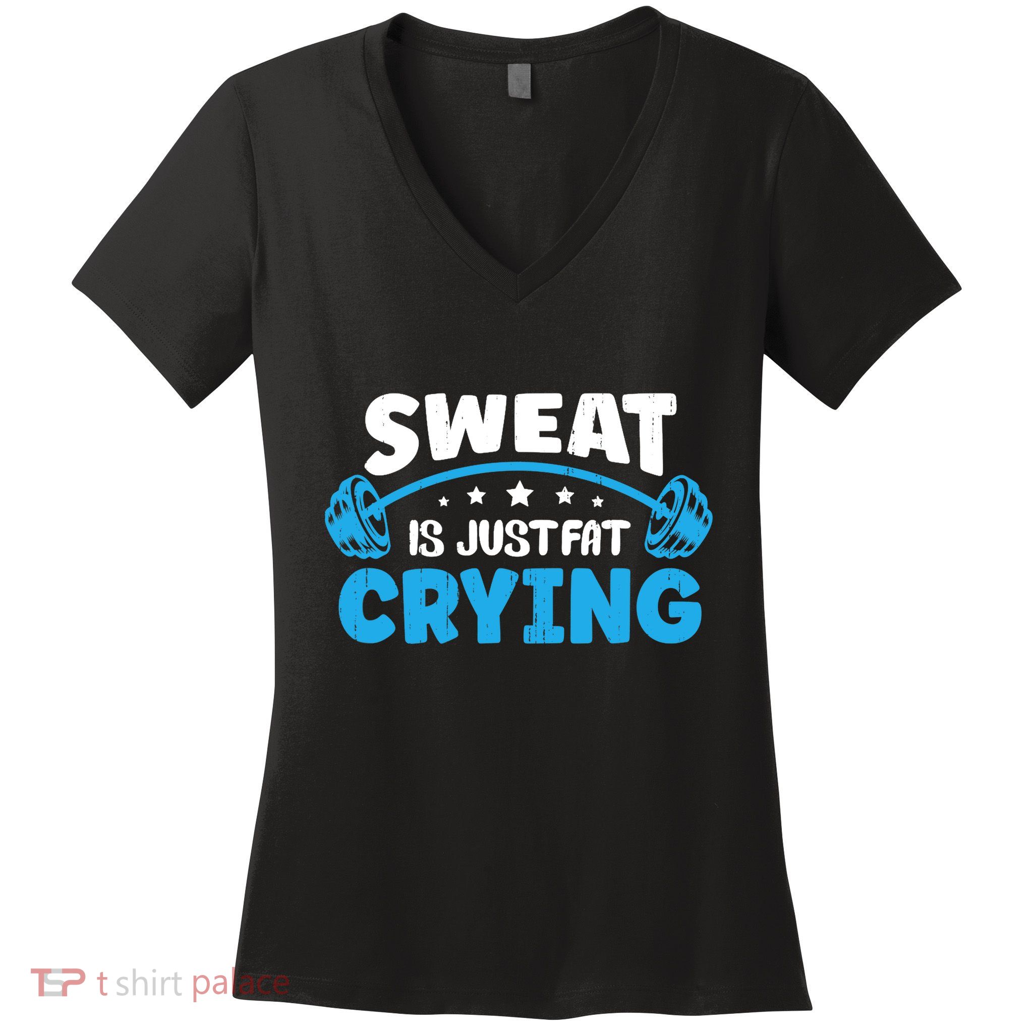 Sweat Is Just Fat Crying Workout Women's V-Neck T-Shirt