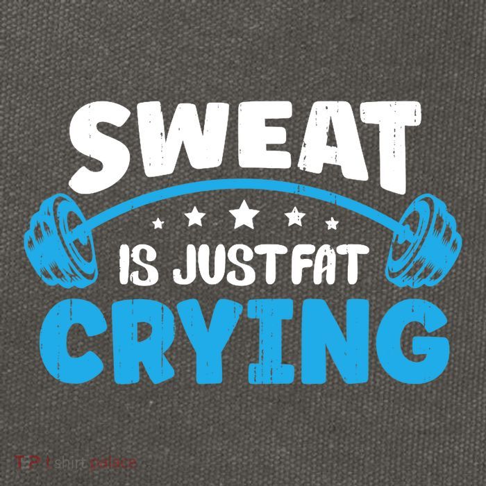 Sweat Is Just Fat Crying Workout Cotton Canvas Backpack
