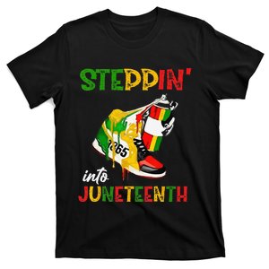 Stepping Into Juneteenth 1865 pride black African American T-Shirt