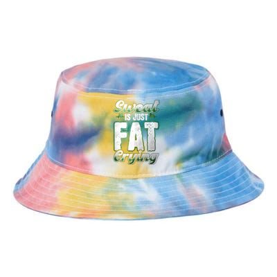 Sweat Is Just Fat Crying Motivation Fitness Gym Workout Gift Tie Dye Newport Bucket Hat