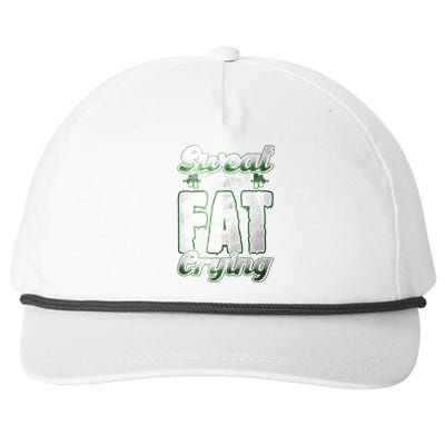 Sweat Is Just Fat Crying Motivation Fitness Gym Workout Gift Snapback Five-Panel Rope Hat