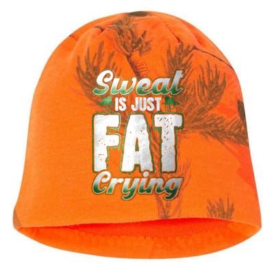 Sweat Is Just Fat Crying Motivation Fitness Gym Workout Gift Kati - Camo Knit Beanie