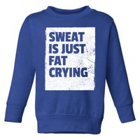 Sweat Is Just Fat Crying Meaningful Gift Sarcastic Gym Funny Workout Funny Gift Toddler Sweatshirt