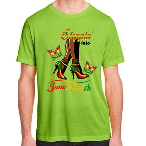 Stepping Into Junenth Black History Gift Adult ChromaSoft Performance T-Shirt