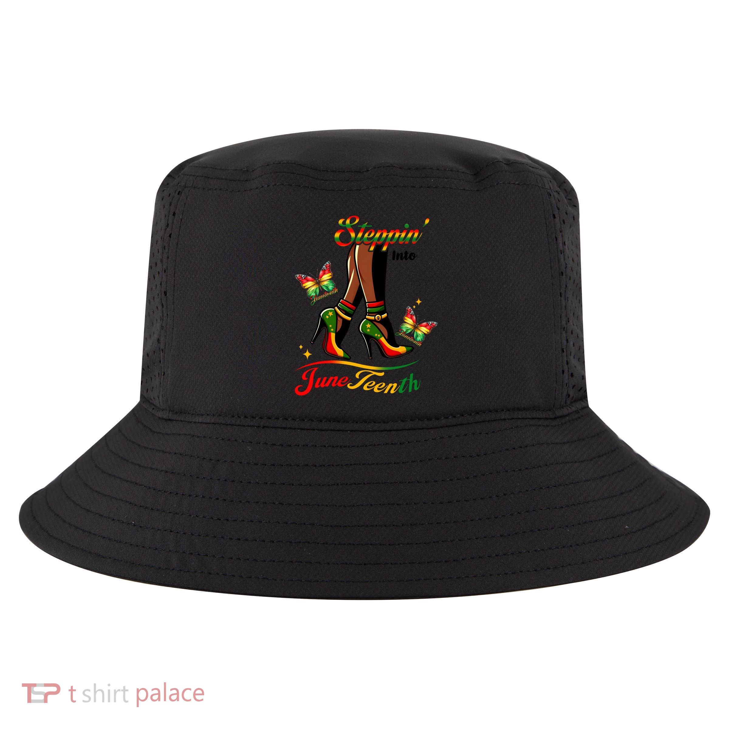 Stepping Into Junenth Black History Gift Cool Comfort Performance Bucket Hat