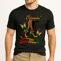 Stepping Into Junenth Black History Gift Cooling Performance Crew T-Shirt