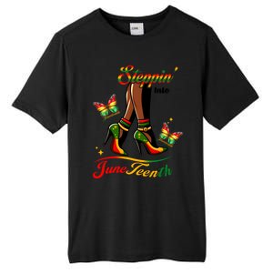 Stepping Into Junenth Black History Gift Tall Fusion ChromaSoft Performance T-Shirt