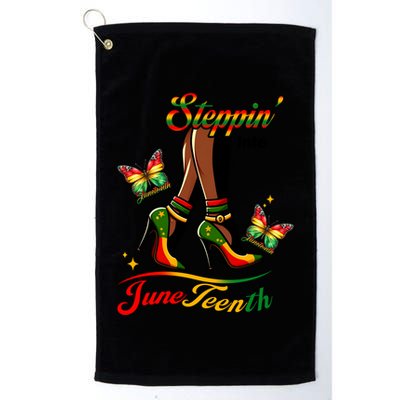 Stepping Into Junenth Black History Gift Golf Towel
