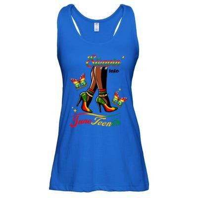 Stepping Into Junenth Black History Gift Ladies Essential Flowy Tank