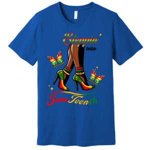 Stepping Into Junenth Black History Gift Premium T-Shirt