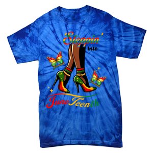 Stepping Into Junenth Black History Gift Tie-Dye T-Shirt