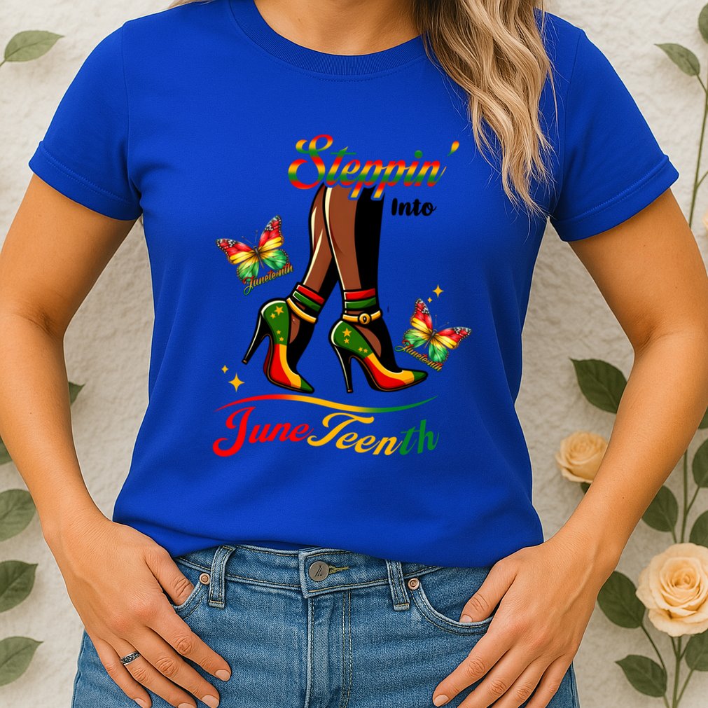 Stepping Into Junenth Black History Gift Womens T-Shirt
