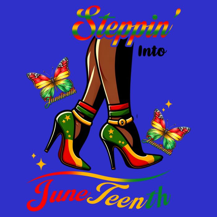 Stepping Into Junenth Black History Gift Womens T-Shirt