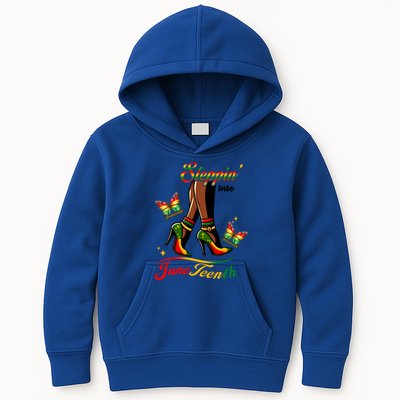 Stepping Into Junenth Black History Gift Kids Hoodie