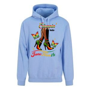 Stepping Into Junenth Black History Gift Unisex Surf Hoodie