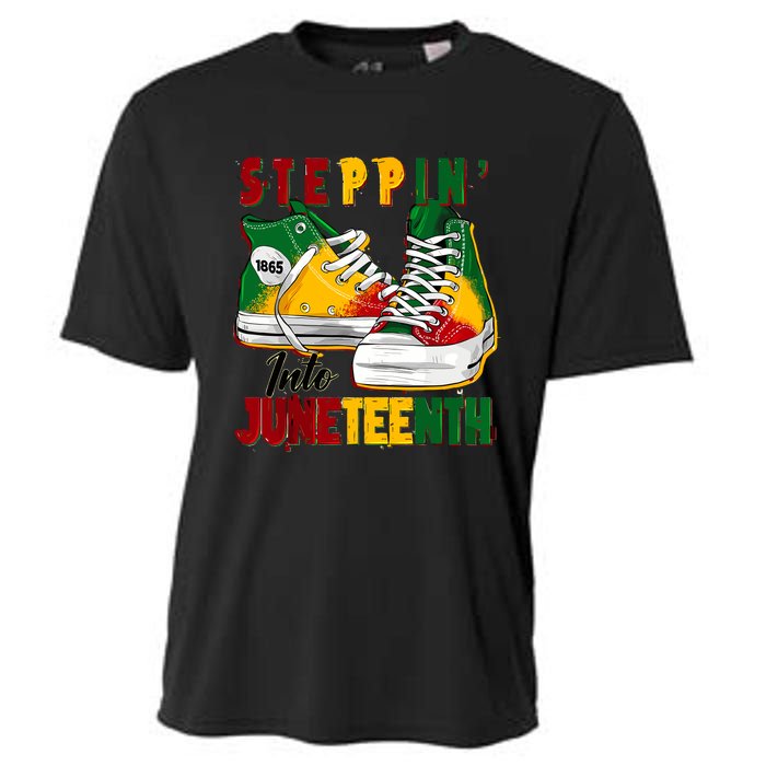 Steppin Into Juneteenth Like My Ancestors 1865 Freedom Day Cooling Performance Crew T-Shirt