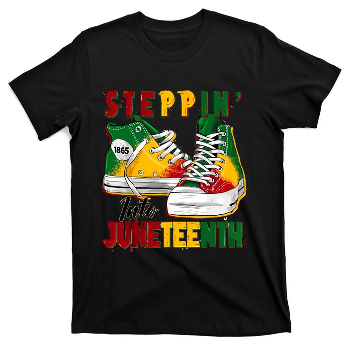 Steppin Into Juneteenth Like My Ancestors 1865 Freedom Day T-Shirt