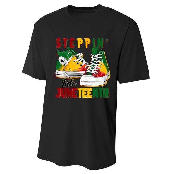 Steppin Into Juneteenth Like My Ancestors 1865 Freedom Day Performance Sprint T-Shirt