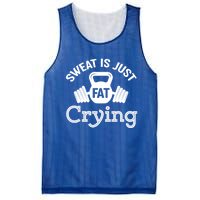 Sweat Is Just Fat Crying Workout Great Gift Mesh Reversible Basketball Jersey Tank