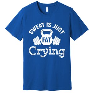 Sweat Is Just Fat Crying Workout Great Gift Premium T-Shirt