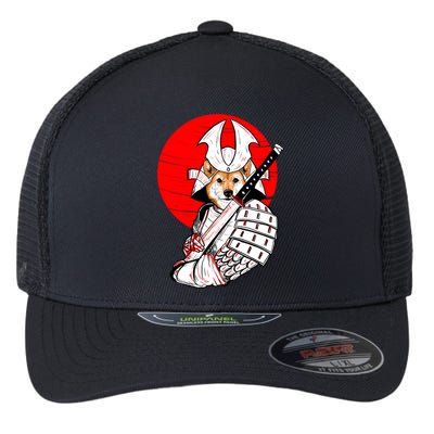 Shiba Inu Japanese Samurai Katana - Funny Dog Meme Anime  Flexfit Unipanel Trucker Cap