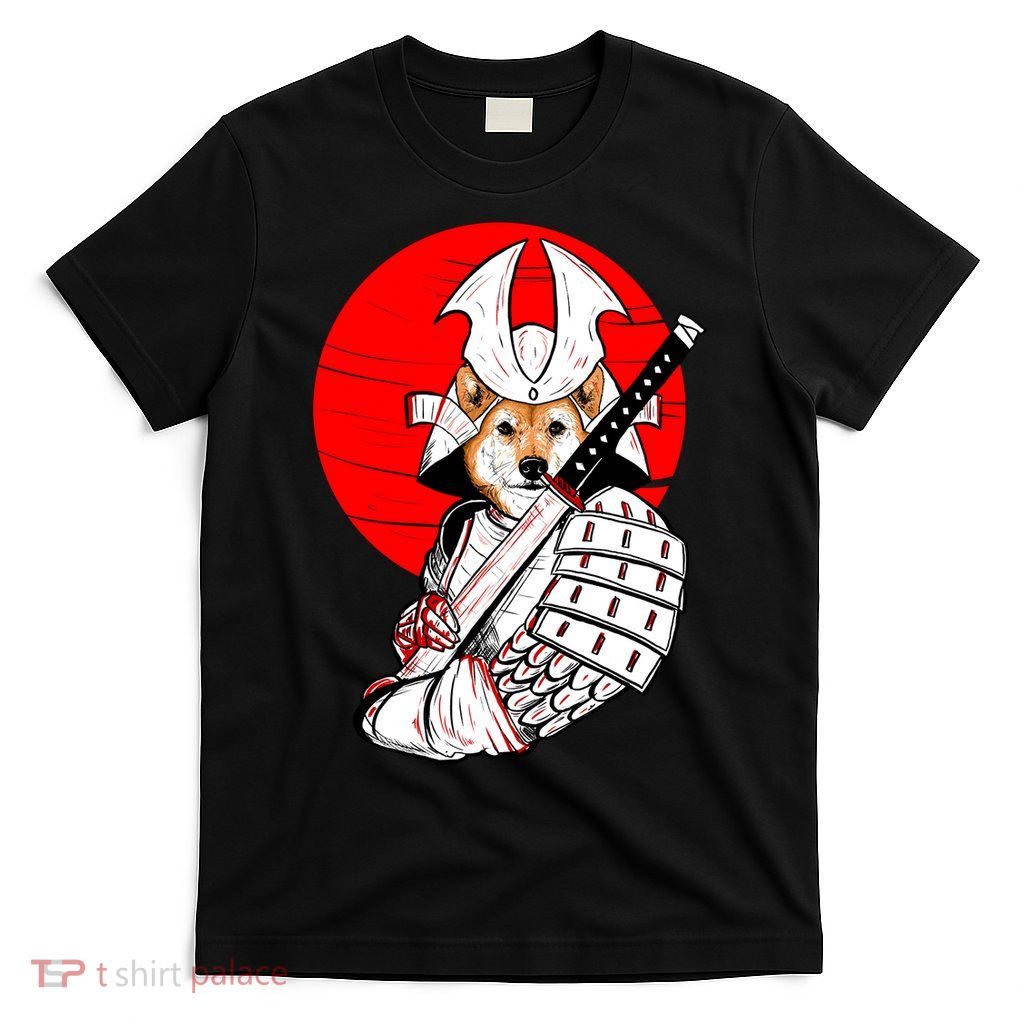 Shiba Inu Japanese Samurai Katana - Funny Dog Meme Anime  T-Shirt
