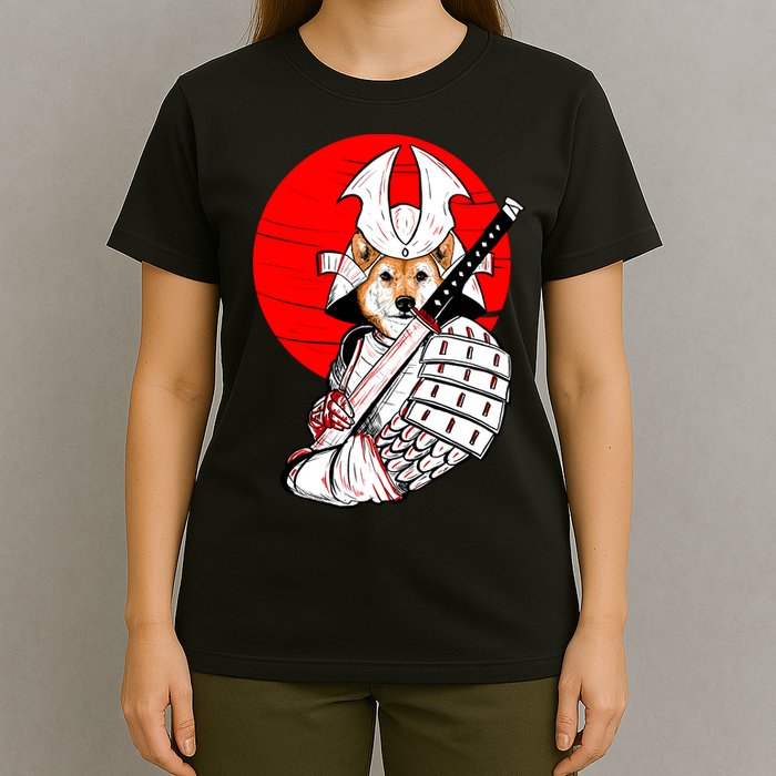 Shiba Inu Japanese Samurai Katana - Funny Dog Meme Anime  T-Shirt