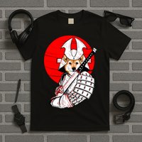 Shiba Inu Japanese Samurai Katana - Funny Dog Meme Anime  T-Shirt