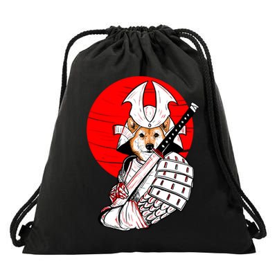 Shiba Inu Japanese Samurai Katana - Funny Dog Meme Anime  Drawstring Bag