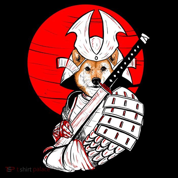 Shiba Inu Japanese Samurai Katana - Funny Dog Meme Anime  Flatbill Hat