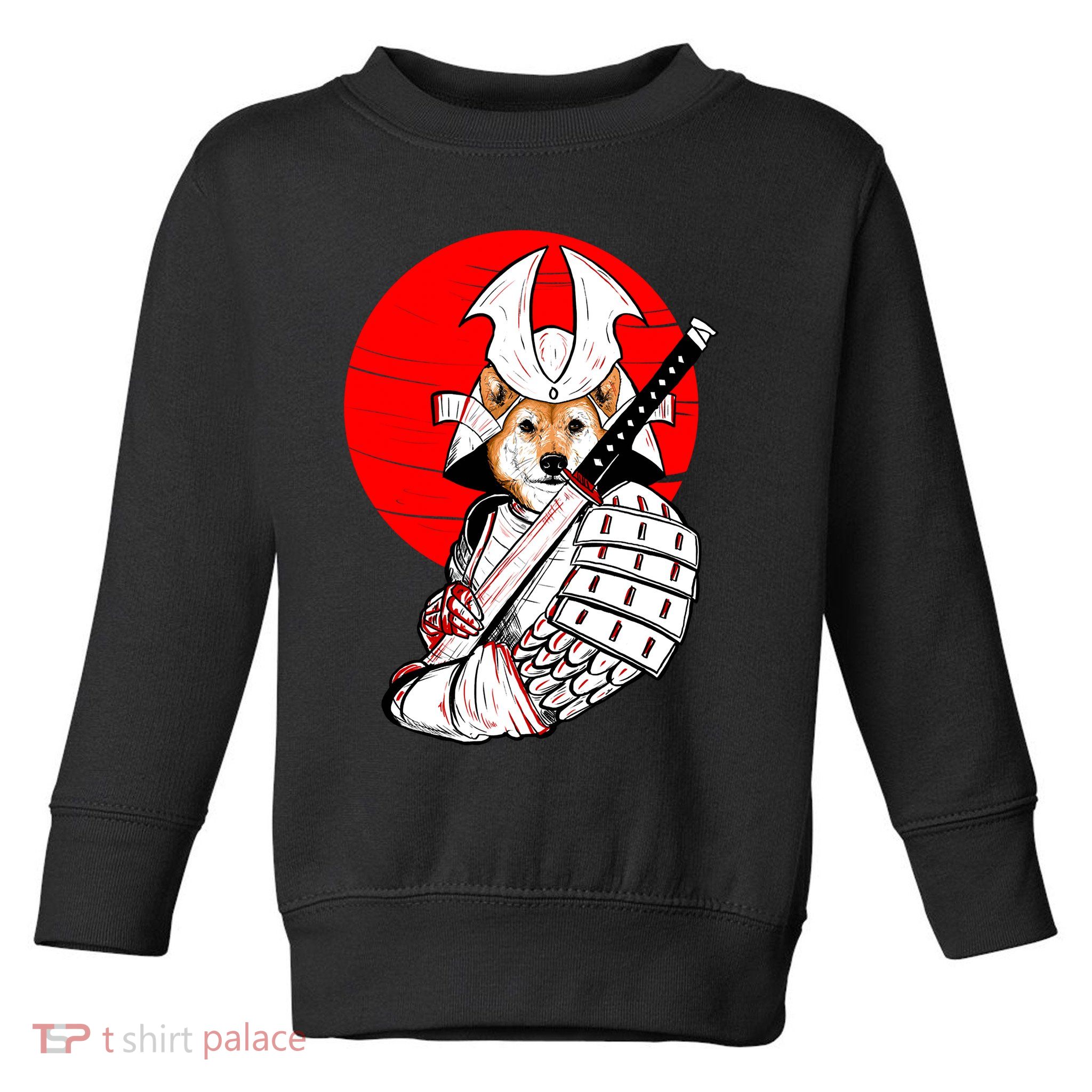 Shiba Inu Japanese Samurai Katana - Funny Dog Meme Anime  Toddler Sweatshirt