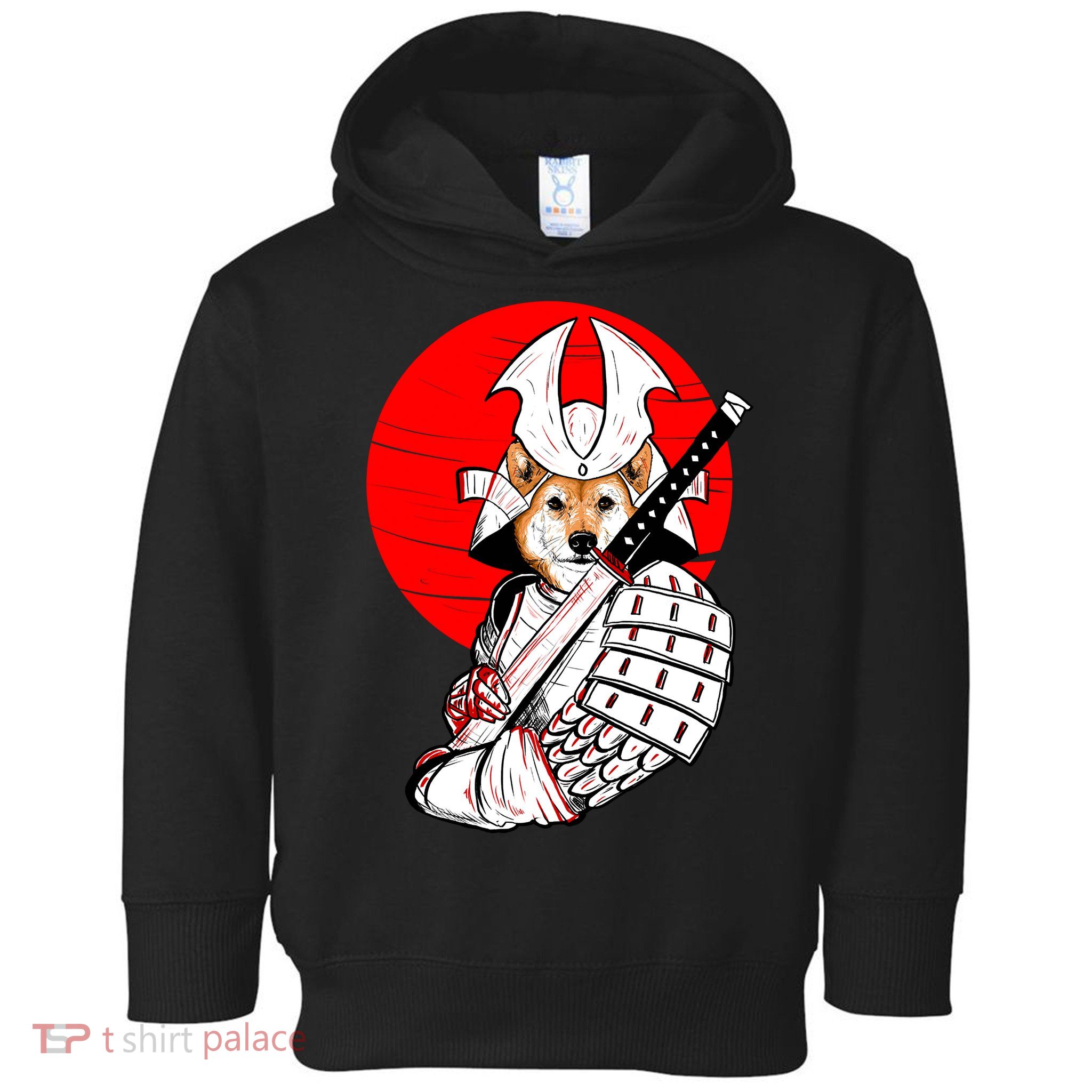 Shiba Inu Japanese Samurai Katana - Funny Dog Meme Anime  Toddler Hoodie