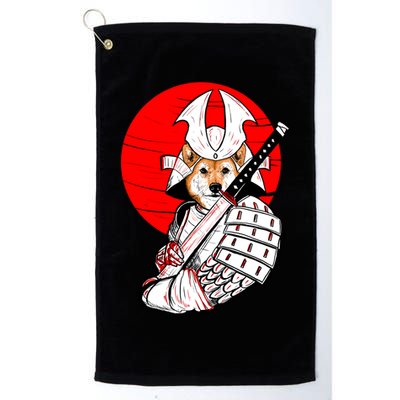Shiba Inu Japanese Samurai Katana - Funny Dog Meme Anime  Golf Towel